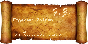 Fogarasi Zoltán névjegykártya